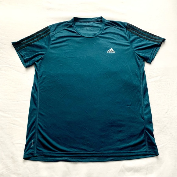 Adidas Running Tee Turquoise Blue Men Size Large - Picture 3 of 7
